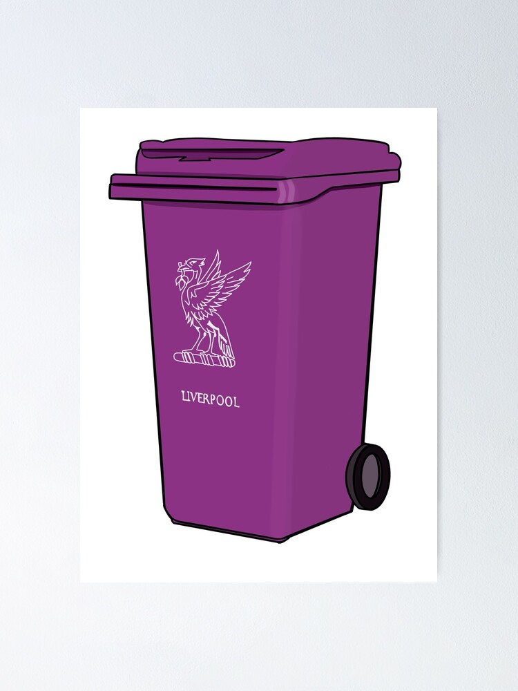 "Liverpool Purple Wheelie Bin" Poster by Shelmodine79 Redbubble