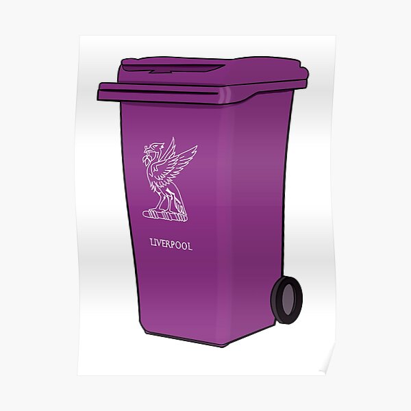 "Liverpool Purple Wheelie Bin" Poster by Shelmodine79 Redbubble