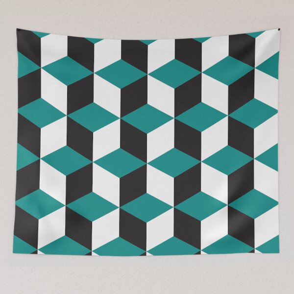 Item preview, Green and Black 3D cubes designed and sold by JessyCuba.