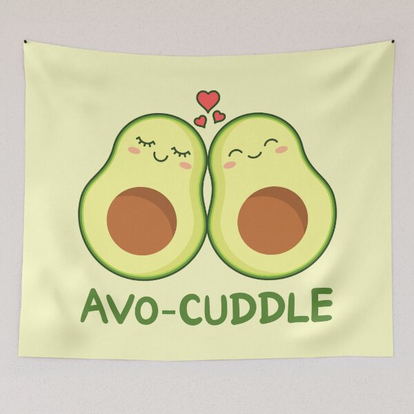 Item preview,  Two avocados cuddling. Avocado pun. designed and sold by TashaVector.