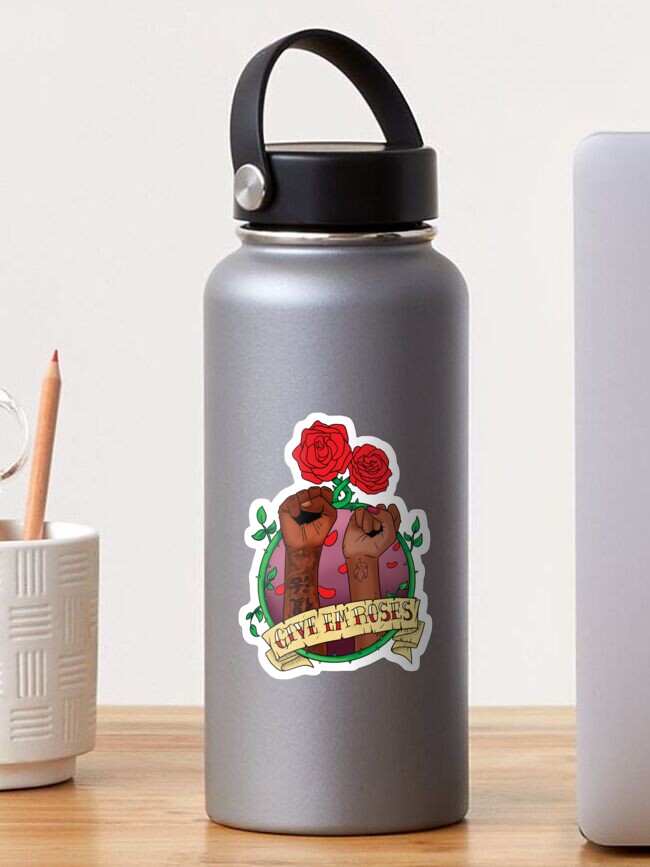 Thumbnail 1 of 3, Sticker, Give Em' Roses designed and sold by CanWeKickIt.