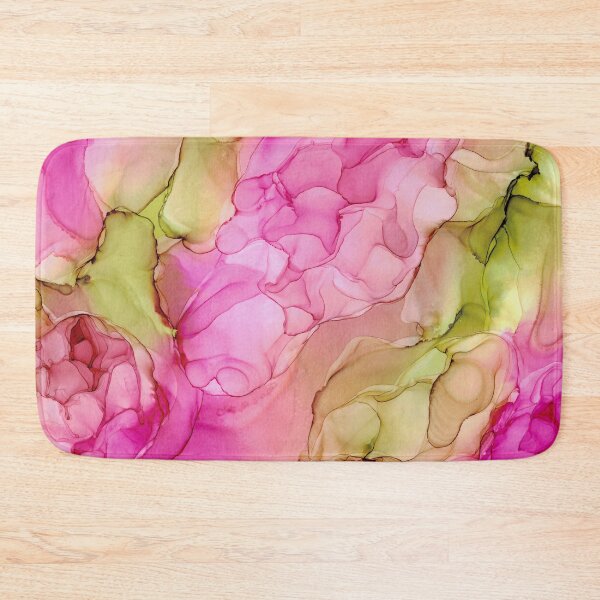 Item preview, Roses for you Pink Abstract Alcohol Ink painting by Herzart designed and sold by herzart.
