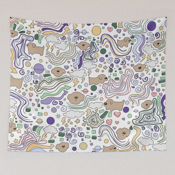 Item preview, Colored Dog Pattern designed and sold by viv-trinh.