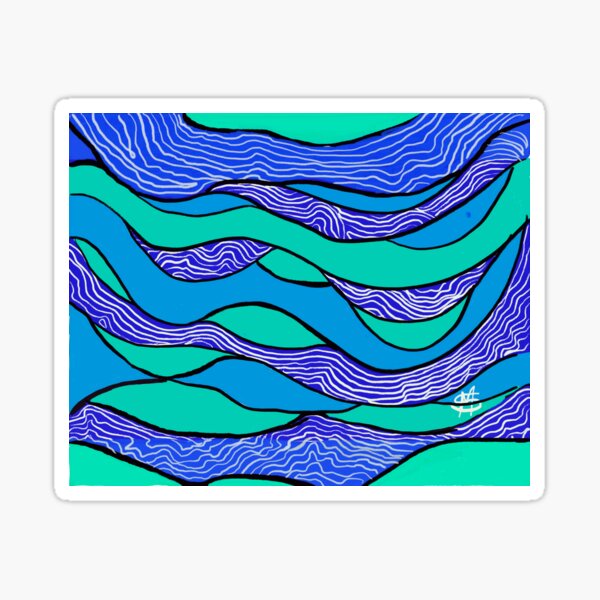 Blue Lines Sticker