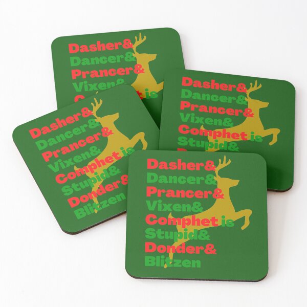 Item preview, Reindeer Names Christmas LGBT Comphet Is Stupid designed and sold by DesignsofNote.
