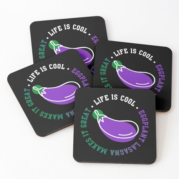 Item preview, Life is Cool Eggplant Lasagna Aubergine Nightshade Vegan Pasta designed and sold by The Green Corner.