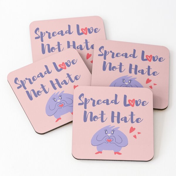 Item preview, Spread Love Not Hate Quote Light Red designed and sold by fantasticpud.