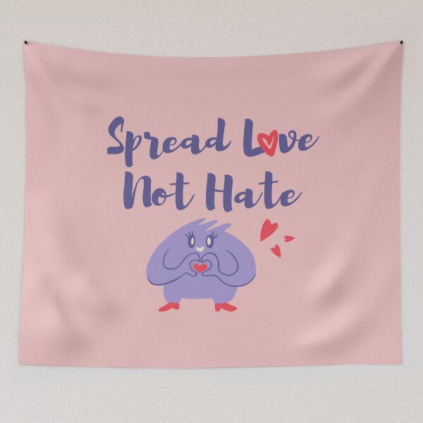 Item preview, Spread Love Not Hate Quote Light Red designed and sold by fantasticpud.
