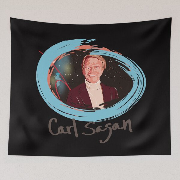 Item preview, Portrait of Carl Sagan designed and sold by Emi Yañez.