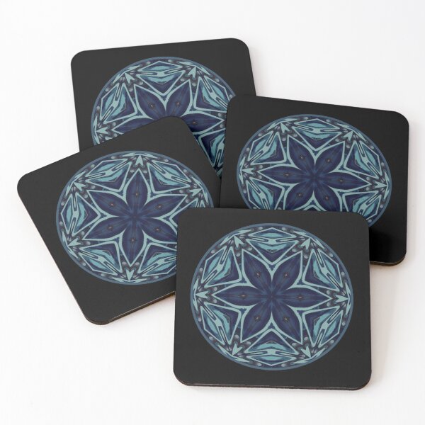 Item preview, Six Petalled Colour Flower Pattern Circle Motif Artist Jenny Meehan  designed and sold by Jenny Meehan Art Prints and Patterns  .