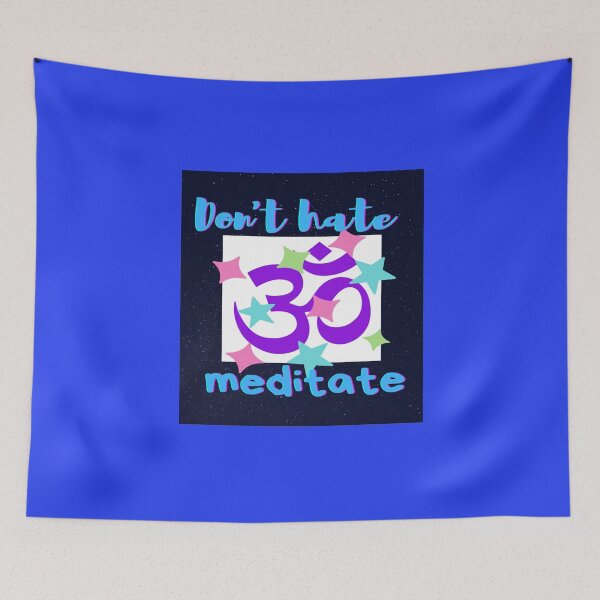 Item preview, Don't hate meditate! Graphic lettering with trendy illustration: 'Don't hate meditate' on stylish items! It's cool and awesome! Great gifts for loved ones designed and sold by Lar888.