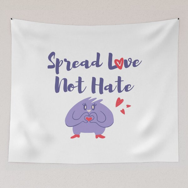 Item preview, Spread Love Not Hate Quote White designed and sold by fantasticpud.