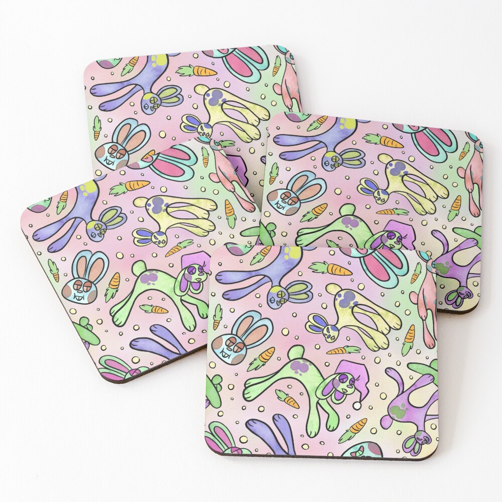 Item preview, Coasters (Set of 4) designed and sold by awk-rabbit-art.