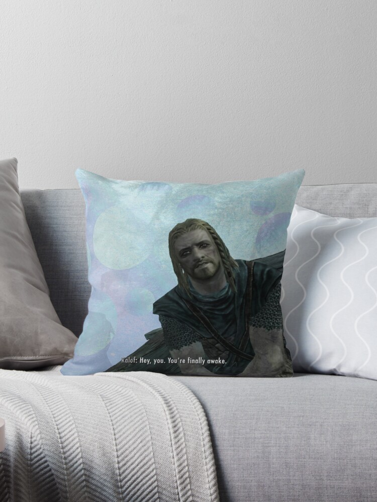 Hdr Hey You You Re Finally Awake Throw Pillow By Mommottix Redbubble