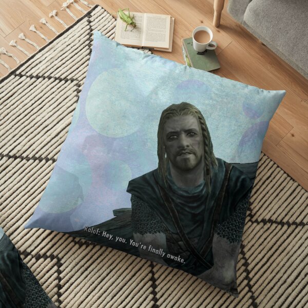 Hey You You Re Finally Awake Floor Pillow By Ozma666 Redbubble