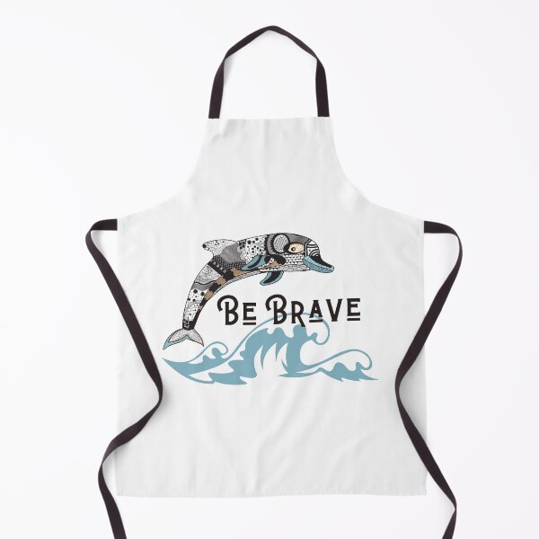 Item preview, Be Brave! Dolphin with patterns and Ocean Wave designed and sold by Pandoras-Boxx.