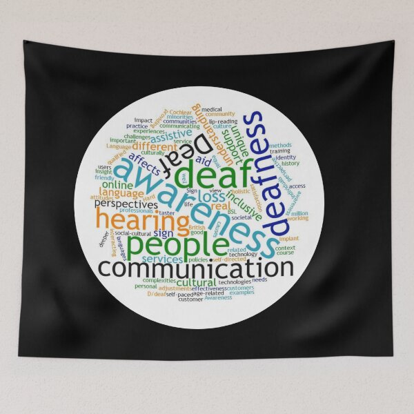 Item preview, Hard of Hearing Awareness word Cloud designed and sold by MerciMe.