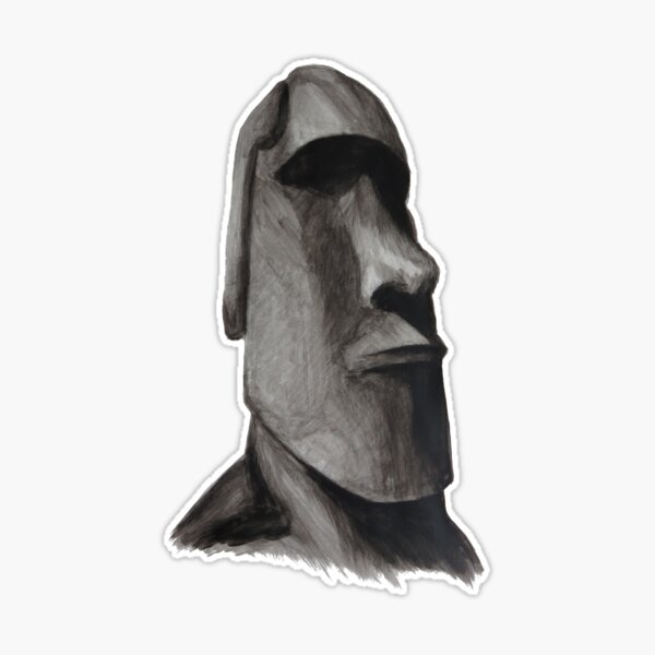 Moai Easter Island Head Statue Emoji Meme Sticker for Sale by CoryHarts