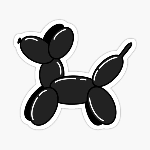 Download Black Balloon Dog Sticker By Natnotmatt Redbubble