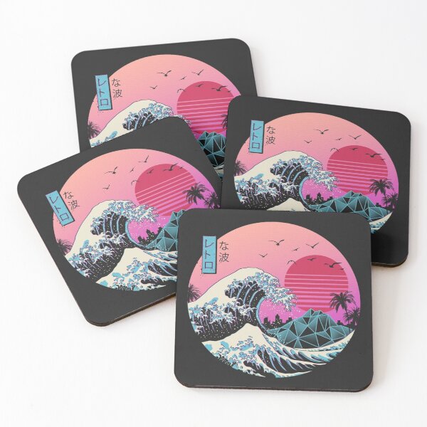 Item preview, Vaporwave Great Wave designed and sold by SickStreetwear.