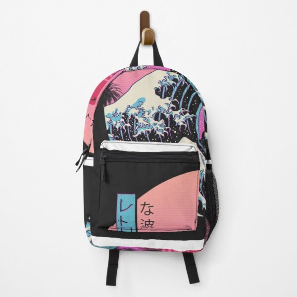 Aperçu de l'œuvre Vaporwave Great Wave créée et vendue par SickStreetwear.