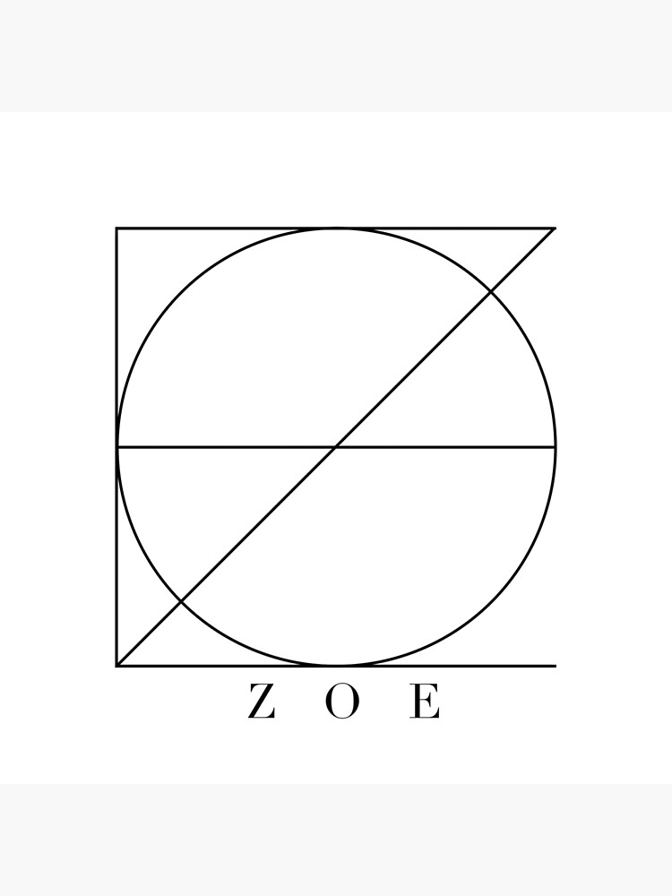 zoe-name-logo-metal-print-by-littleluxshop-redbubble