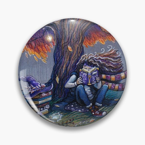 Item preview, Young witch reading magic book designed and sold by illustore.