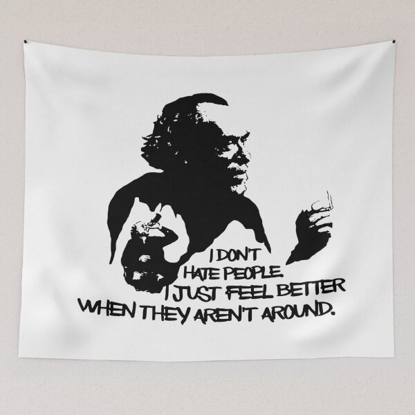 Item preview, I don't hate people - bukowski quote designed and sold by SeekerArt.