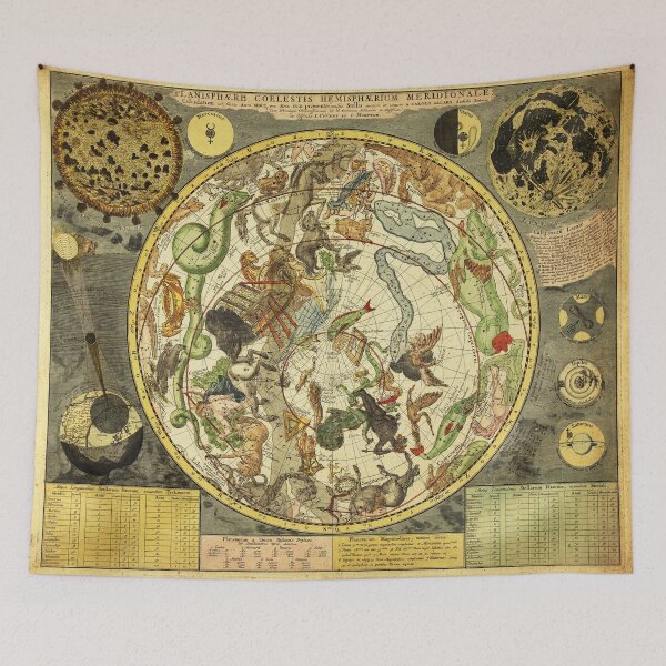 Item preview, STAR MAP OF THE SOUTHERN SKY 1722 Antique Astrology Maps designed and sold by BulganLumini.