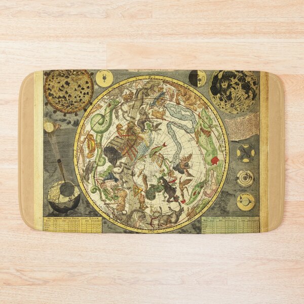 Item preview, STAR MAP OF THE SOUTHERN SKY 1722 Antique Astrology Maps designed and sold by BulganLumini.