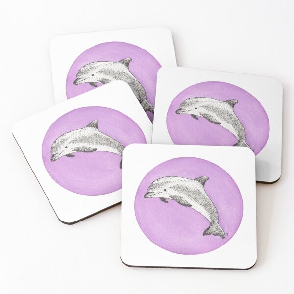 Item preview, Inktober 2020: Dolphin designed and sold by Pamela Sommer.