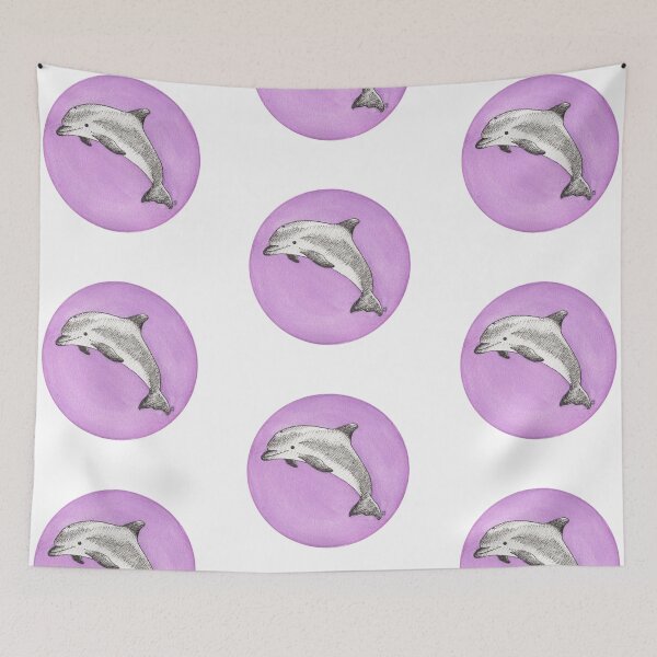 Item preview, Inktober 2020: Dolphin designed and sold by Pamela Sommer.
