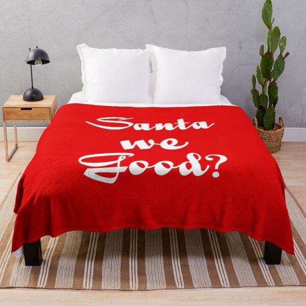Item preview, Santa We Good white red font designed and sold by Piztees.