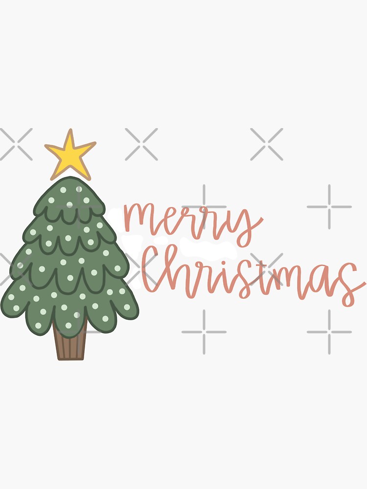 Merry Christmas  Sticker for Sale by Kaley Hoggle