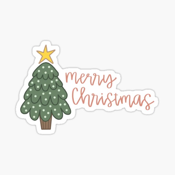 Merry Christmas Sticker For Sale By Kaleyhoggle Redbubble