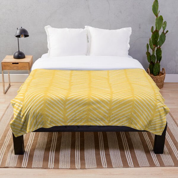 Item preview, Sunshine Yellow Herringbone designed and sold by ColorObsession.