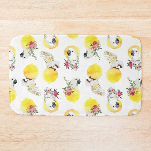 Item preview, Cockatoo and flower in the watercolor sun cercle designed and sold by L'Atelier Oranjade.
