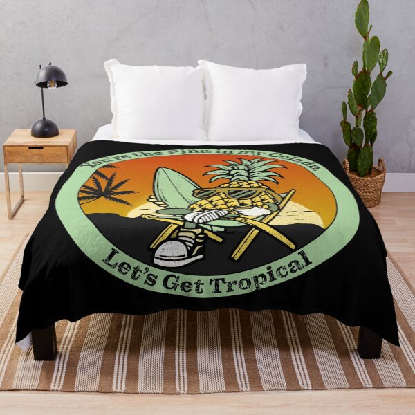 Item preview, Pineapple Surfer in Tropical vintage sunset Let's get Tropical! designed and sold by Steven Kight.