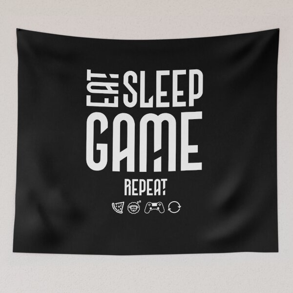 Item preview, Eat Sleep Game Repeat Funny Gift for Video Games Lovers Tee designed and sold by smartrocket.