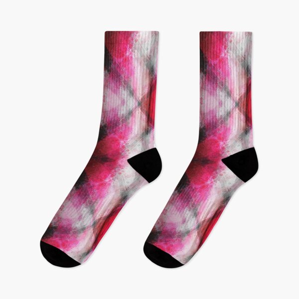 Item preview,  Symmetric Abstract Pink Black Magenta and White with Crossed Lines Design - Femin-X designed and sold by AbstruseArtisan.