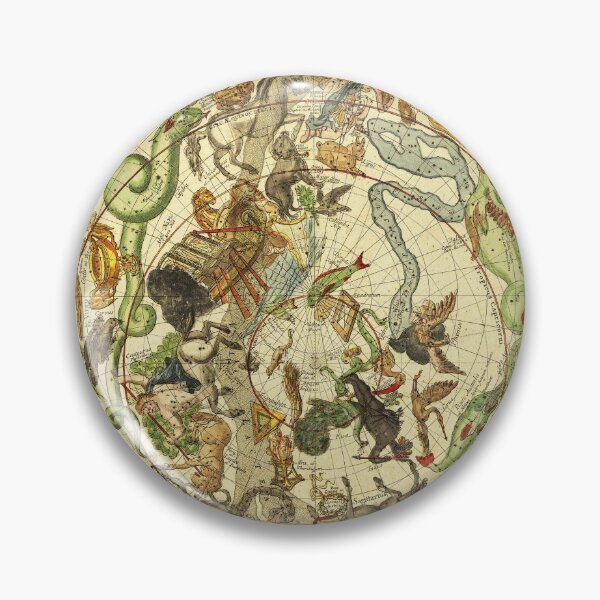 Item preview, STAR MAP OF THE SOUTHERN SKY 1722 Antique Astrology Maps designed and sold by BulganLumini.
