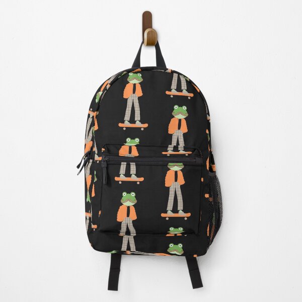 Item preview,  Green Frog on skateboard with mustache designed and sold by NomadMessenger.