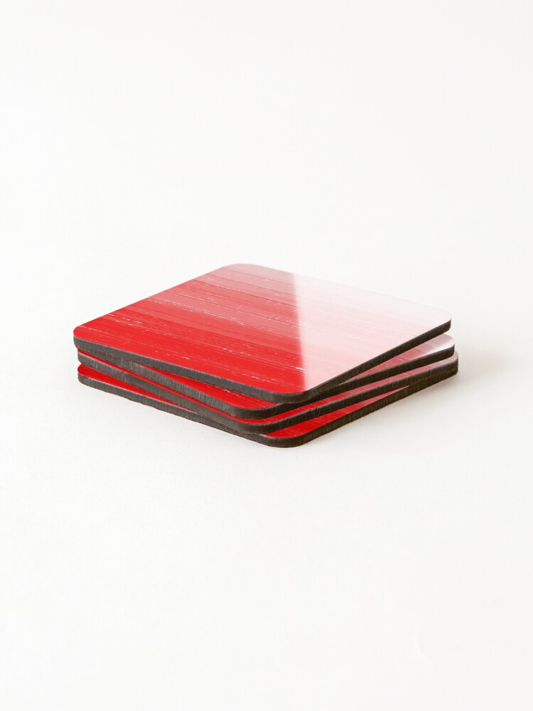 Thumbnail 4 of 5, Coasters (Set of 4), Scarlet Paint Gradient designed and sold by ColorObsession.