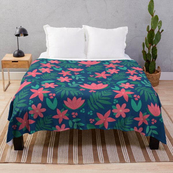 Item preview, Lotus Background with Tropical Leaves with Blue Background  designed and sold by Peace502.