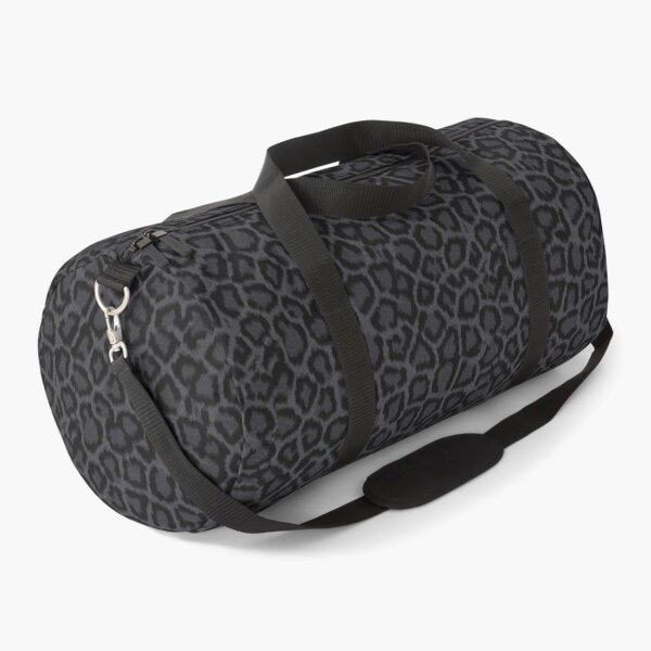 Black Leopard Print Duffle Bag