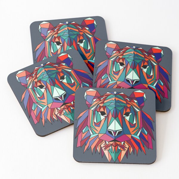 Item preview, colorful geometric lion head designed and sold by AnthonyVdV.
