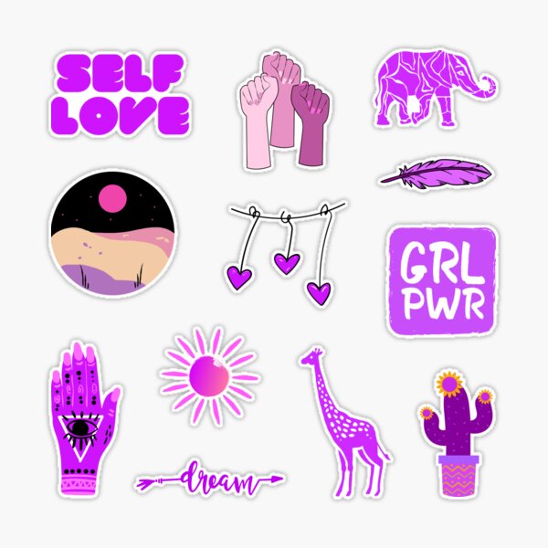 Lilac Yoga Pack Sticker for Sale by Hedda Young