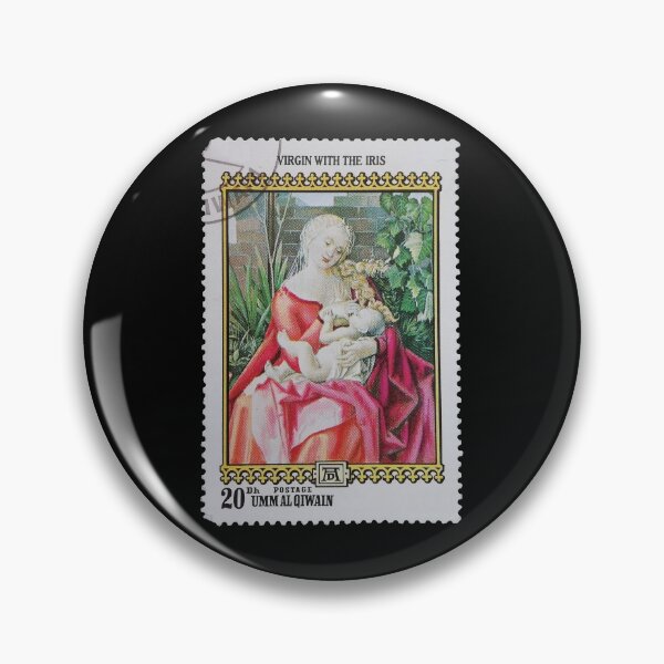 Item preview, Virgin with the Iris Vintage Stamp designed and sold by StampCollection.