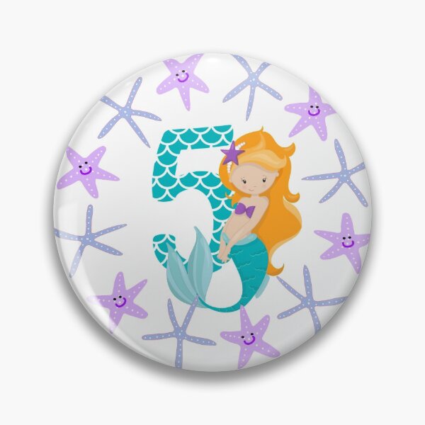 Item preview, Birthday mermaid five years old birthday present number five designed and sold by Jelisandie.