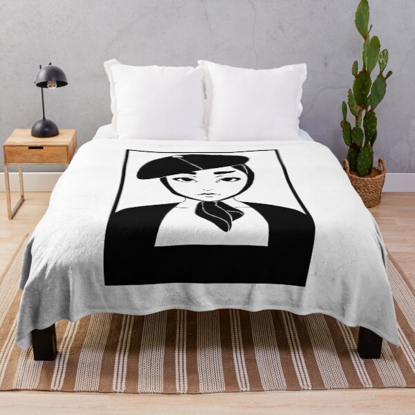 Item preview, Illustration portrait woman with beret in high contrast designed and sold by inker20.
